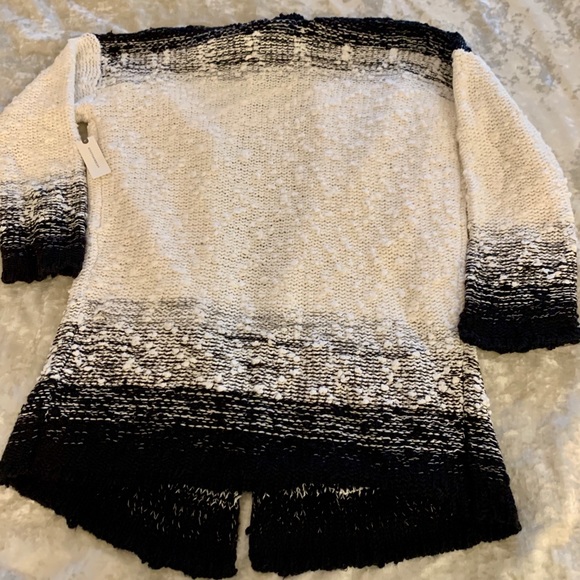 NWT Anthropologie Ivory/Black Cardigan Sweater 🖤 - Picture 5 of 5